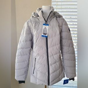 Women’s Nautica Grey Puffer Hooded Jacket